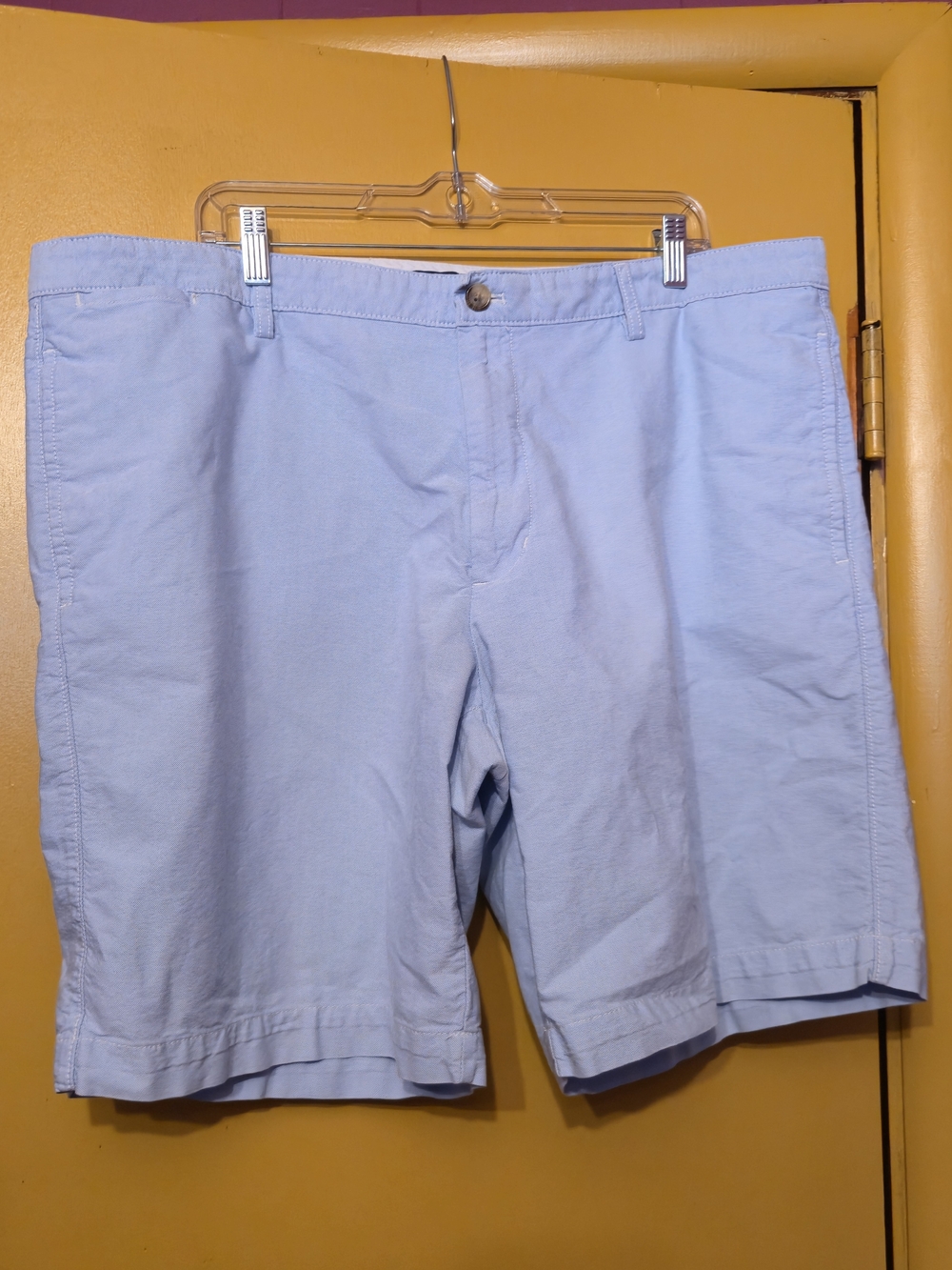 Chaps Light Blue Flat-Front Men's Shorts